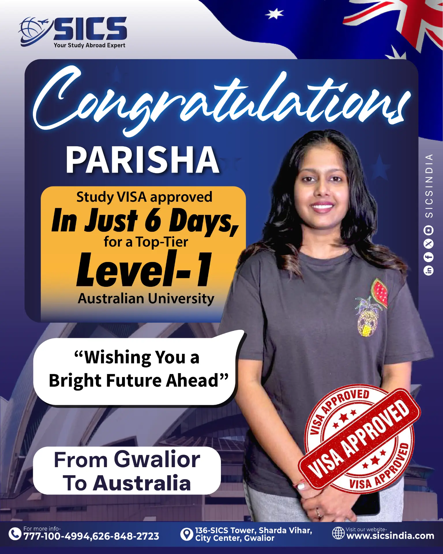 Parisha — Australia · 6 Days